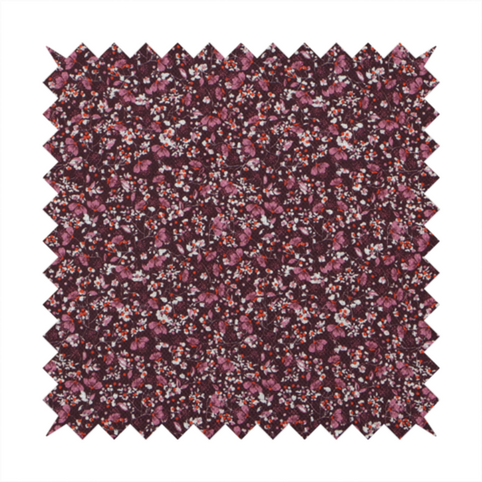 A dense, monochromatic ditsy floral pattern with a rich, romantic aesthetic.