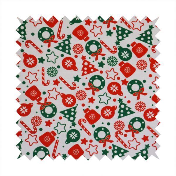 Green Red Candy Cane Christmas Furnishing Fabric DP-32