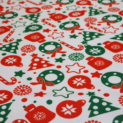 Green Red Candy Cane Christmas Furnishing Fabric DP-32