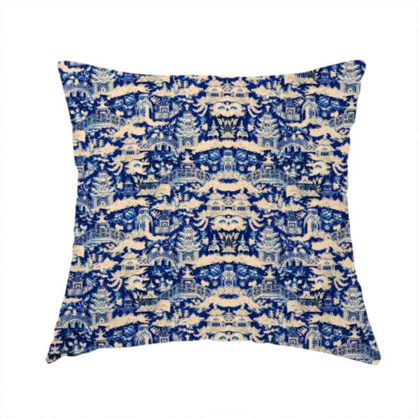 Porcelain Palace Upholstery Fabric DP-36 - Handmade Cushions