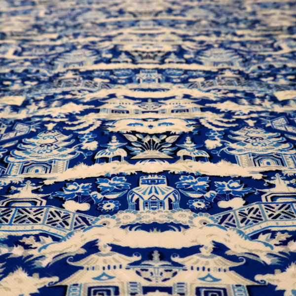 Porcelain Palace Upholstery Fabric DP-36 - Handmade Cushions