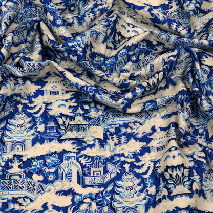 Porcelain Palace Upholstery Fabric DP-36 - Handmade Cushions