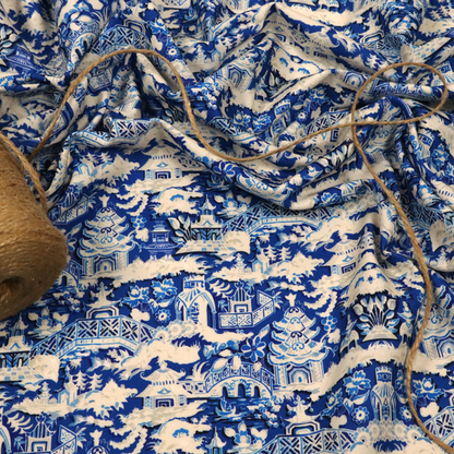 Porcelain Palace Upholstery Fabric DP-36 - Handmade Cushions