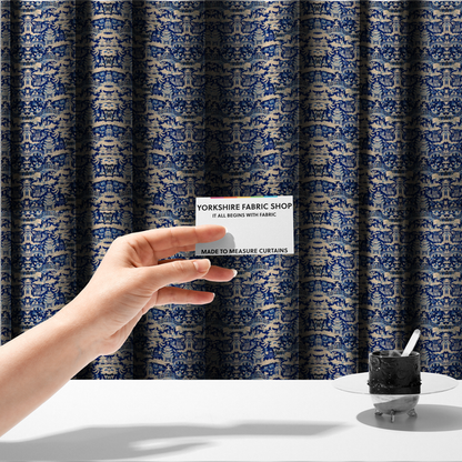 Porcelain Palace Upholstery Fabric DP-36 - Made To Measure Curtains