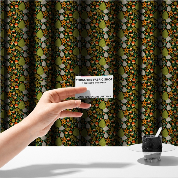 The Botanist's Tapestry Upholstery Fabric DP-37 - Made To Measure Curtains