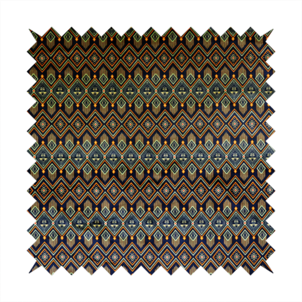 Aztec Geometric Soft Velvet Upholstery Fabric DP-41