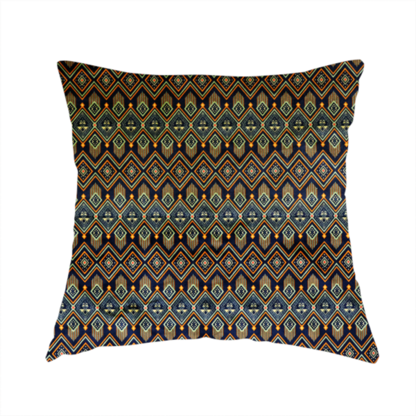 Aztec Geometric Soft Velvet Upholstery Fabric DP-41 - Handmade Cushions