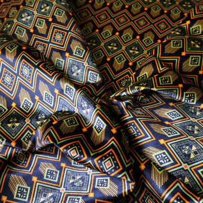 Aztec Geometric Soft Velvet Upholstery Fabric DP-41
