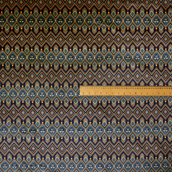 Aztec Geometric Soft Velvet Upholstery Fabric DP-41