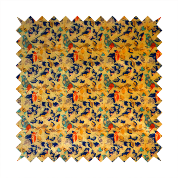 Whispering Wings and Autumn Leaves Soft Velvet Upholstery Fabric DP-42