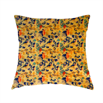Whispering Wings and Autumn Leaves Soft Velvet Upholstery Fabric DP-42 - Handmade Cushions