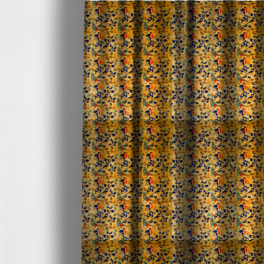 Whispering Wings and Autumn Leaves Soft Velvet Upholstery Fabric DP-42 - Made To Measure Curtains
