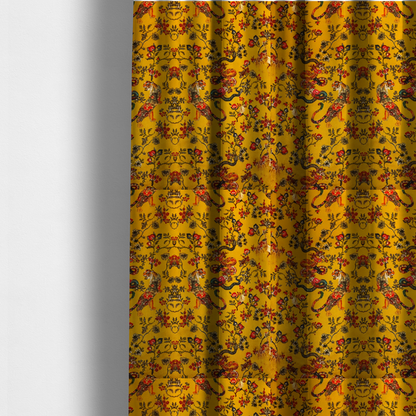 The Golden Serpent's Lair Soft Velvet Upholstery Fabric DP-44 - Made To Measure Curtains