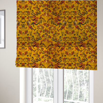The Golden Serpent's Lair Soft Velvet Upholstery Fabric DP-44 - Roman Blinds