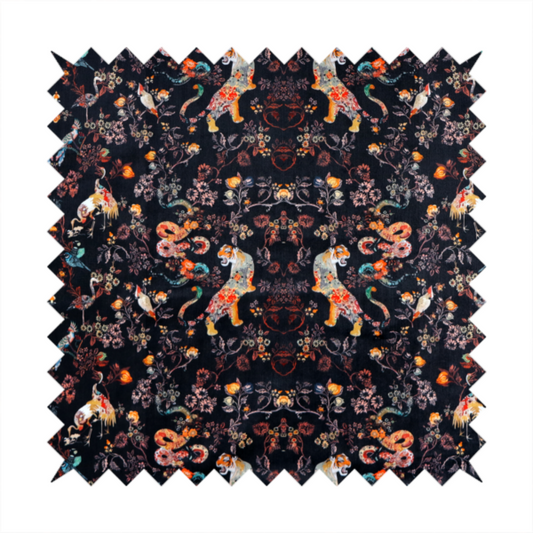 Midnight Garden Soft Velvet Upholstery Fabric DP-45