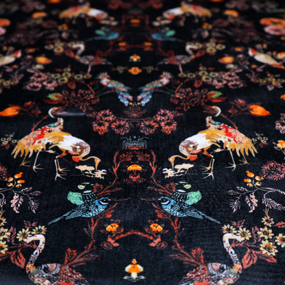 Midnight Garden Soft Velvet Upholstery Fabric DP-45