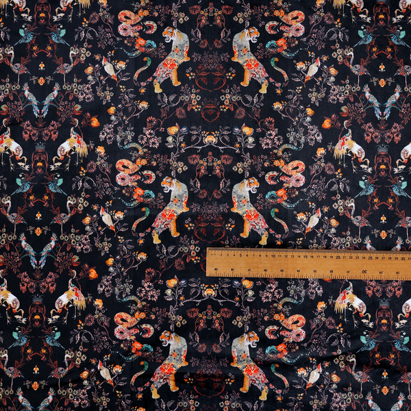 Midnight Garden Soft Velvet Upholstery Fabric DP-45