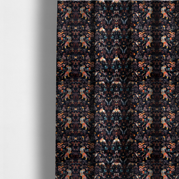 Midnight Garden Soft Velvet Upholstery Fabric DP-45 - Made To Measure Curtains