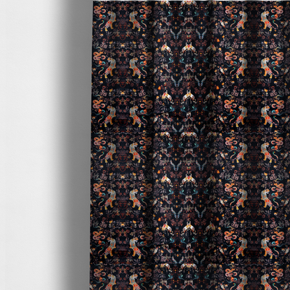 Midnight Garden Soft Velvet Upholstery Fabric DP-45 - Made To Measure Curtains