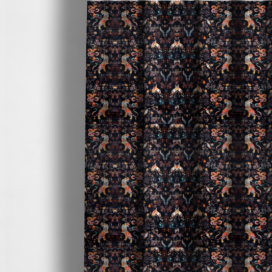 Midnight Garden Soft Velvet Upholstery Fabric DP-45 - Made To Measure Curtains