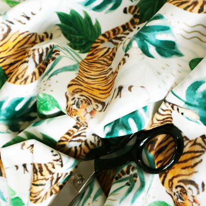 Watercolour Tiger Safari Soft Velvet Upholstery Fabric DP-48 - Handmade Cushions