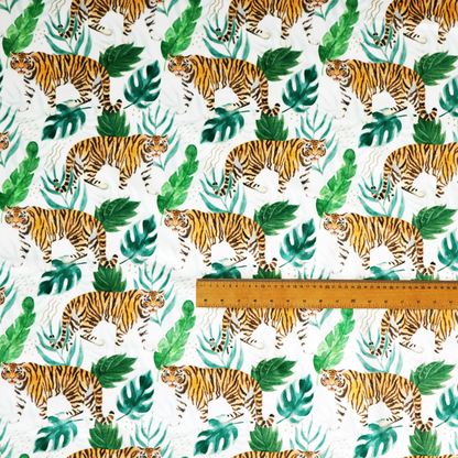 Watercolour Tiger Safari Soft Velvet Upholstery Fabric DP-48 - Handmade Cushions
