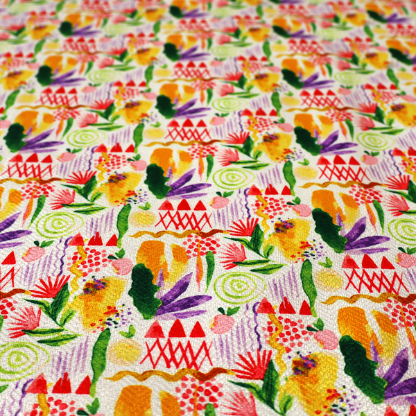 Abstract Watercolour Doodle Upholstery Fabric DP-49