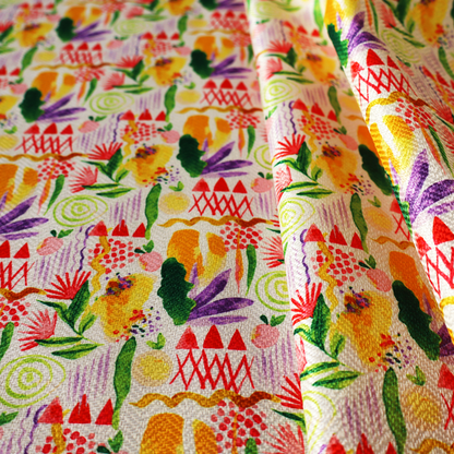 Abstract Watercolour Doodle Upholstery Fabric DP-49