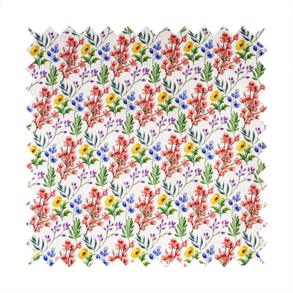 Delicate Multicoloured Wildflower Upholstery Fabric DP-50 - Handmade Cushions