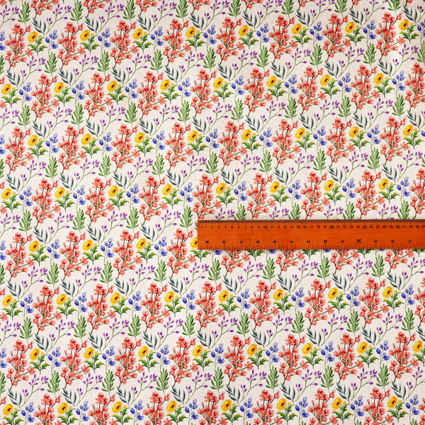 Delicate Multicoloured Wildflower Upholstery Fabric DP-50 - Handmade Cushions