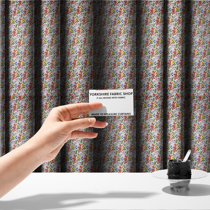 Delicate Multicoloured Wildflower Upholstery Fabric DP-50 - Made To Measure Curtains