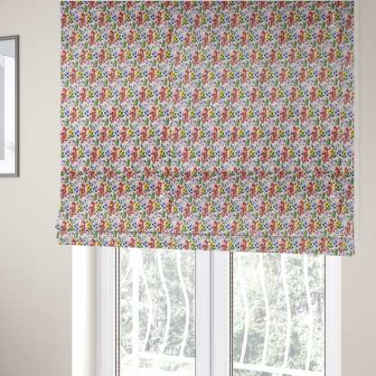 Delicate Multicoloured Wildflower Upholstery Fabric DP-50 - Roman Blinds