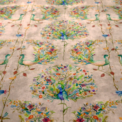 Mystical Peacock Garden Upholstery Fabric DP-52 - Roman Blinds