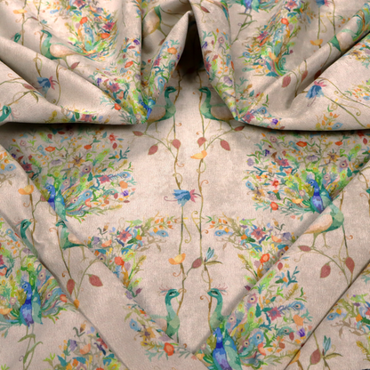 Mystical Peacock Garden Upholstery Fabric DP-52 - Roman Blinds