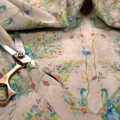 Mystical Peacock Garden Upholstery Fabric DP-52 - Roman Blinds