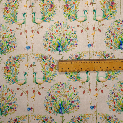 Mystical Peacock Garden Upholstery Fabric DP-52 - Roman Blinds