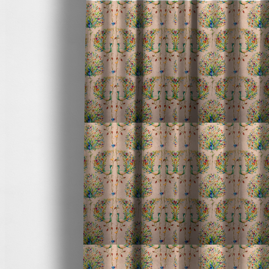 Mystical Peacock Garden Upholstery Fabric DP-52 - Made To Measure Curtains