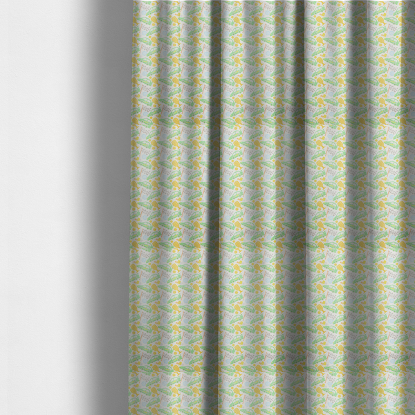 The fabric used to create these made-to-measure curtains is a soft white fabric featuring a charming, repeating racing-themed pattern in a pastel colour palette.