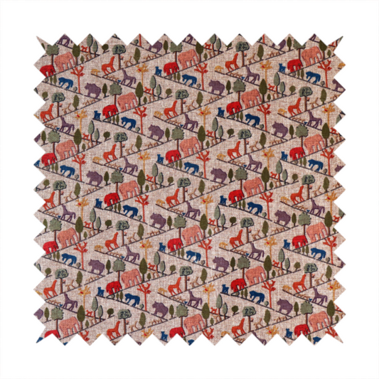 Mini Safari Trail Pattern Woven Upholstery Fabric DP-53