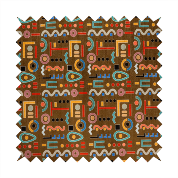 Art Deco Pop Geometric Print Upholstery Fabric DP-54 - Roman Blinds