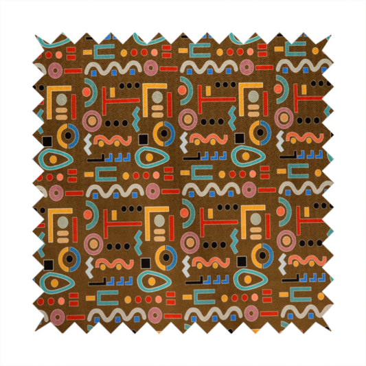 Art Deco Pop Geometric Print Upholstery Fabric DP-54