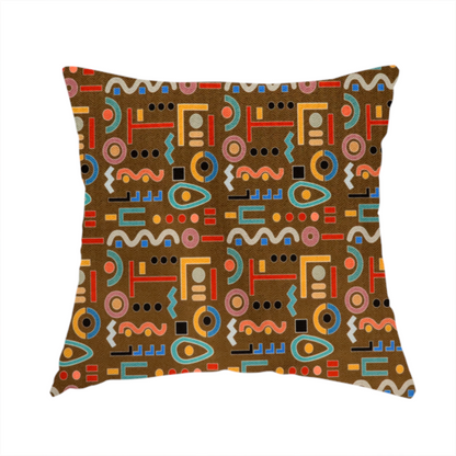 Art Deco Pop Geometric Print Upholstery Fabric DP-54 - Handmade Cushions
