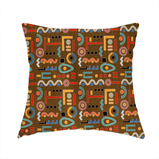 Art Deco Pop Geometric Print Upholstery Fabric DP-54 - Handmade Cushions