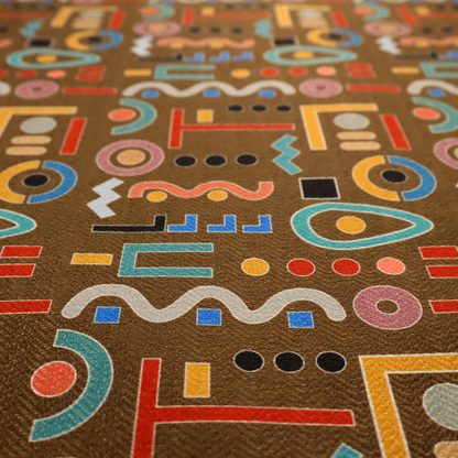 Art Deco Pop Geometric Print Upholstery Fabric DP-54 - Roman Blinds