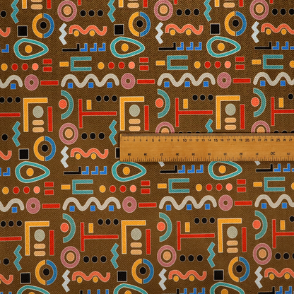 Art Deco Pop Geometric Print Upholstery Fabric DP-54 - Roman Blinds