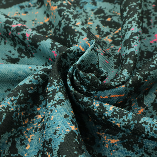 A durable upholstery fabric featuring a moody, distressed abstract pattern. This colourway offers a darker, more saturated take on the "crackle" aesthetic.