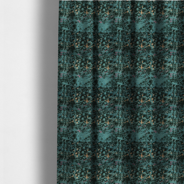 The fabric used to create these made-to-measure curtains is a durable upholstery fabric featuring a moody, distressed abstract pattern. This colourway offers a darker, more saturated take on the "crackle" aesthetic.