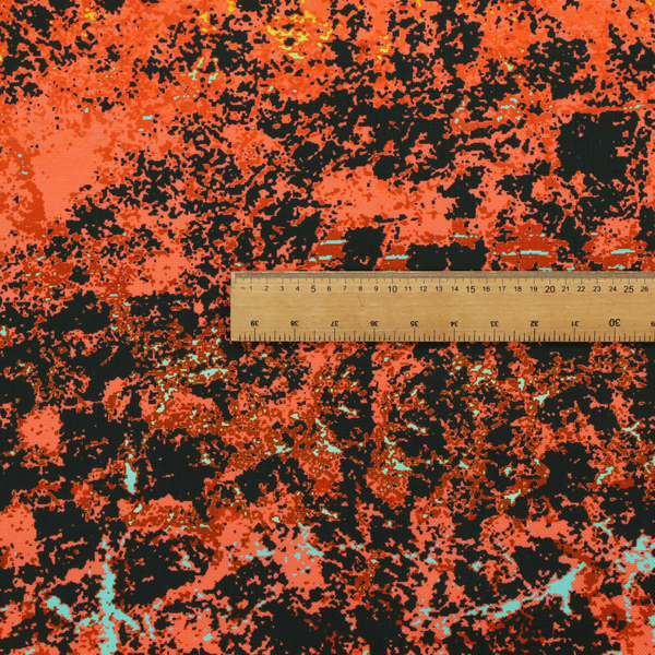 A durable upholstery fabric featuring a high-energy, distressed abstract pattern.