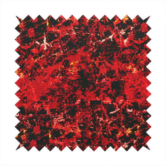 A durable upholstery fabric featuring a striking, high-contrast distressed abstract pattern. This colourway is the most intense in the collection, offering a bold and dramatic aesthetic.