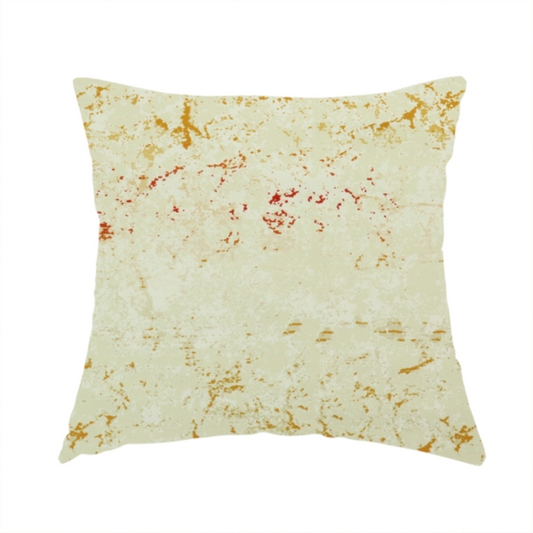 The fabric used to create this handmade cushion is a durable upholstery fabric featuring a light, minimalist distressed abstract pattern. This colourway offers a cleaner, more understated take on the collection's "crackle" aesthetic.